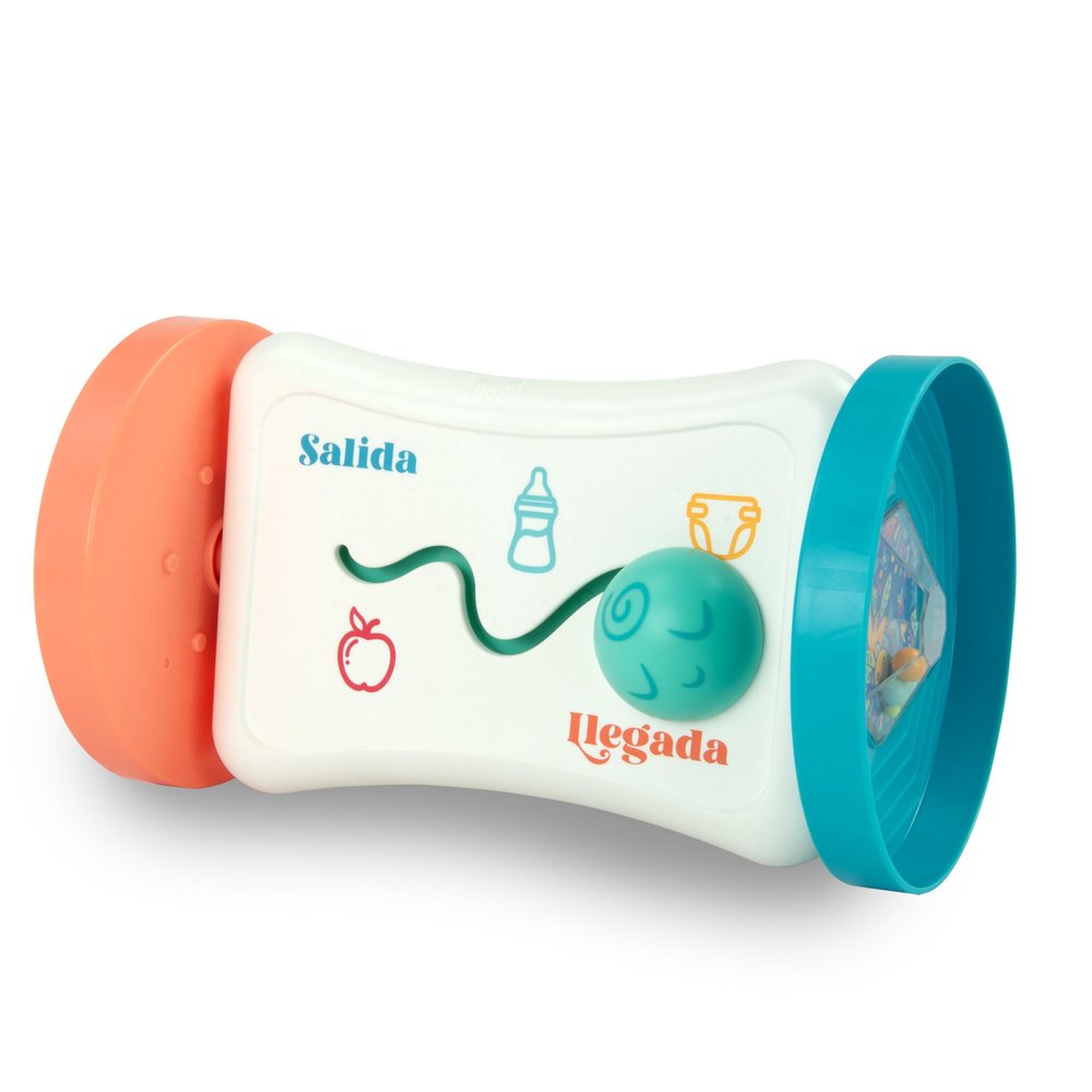 BEB FUERTE By Robin Arzn - Marathon Maze 2-in-1 Activity Mirror Baby Activity Center Sensory Toys Workout Bilingual and Toddler Gifts for Ages 3 Months Up,Orange & Blue Maze Activity Mirror,Medium