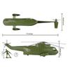 TimMee Plastic Army Men Helicopter Playset - OD Green 26pc Made in USA view 2