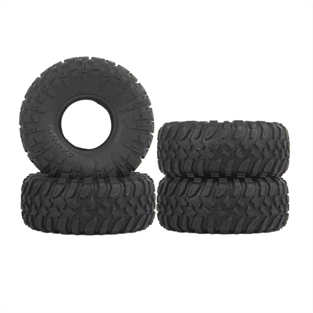 4PCS 120MM 1.9 Rubber Wheel Tires Tyres for 1/10 RC Crawler Car Axial SCX10 90046 SCX10 III AXI03007 for Traxxas TRX4 D90 Modification Accessories