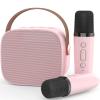 MEGUO Mini Karaoke Machine,Funny Toys Christmas Birthday Gifts for Kids Age 4-12 Girls,Boys,Adults, Karaoke Microphone Toys for 4,5,6,7,8,9,10,11,12+ Year Old Girls Boys (Pink 2 Mics) view 1