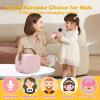 MEGUO Mini Karaoke Machine,Funny Toys Christmas Birthday Gifts for Kids Age 4-12 Girls,Boys,Adults, Karaoke Microphone Toys for 4,5,6,7,8,9,10,11,12+ Year Old Girls Boys (Pink 2 Mics) view 2