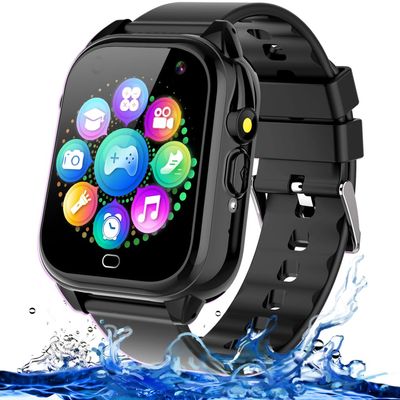 Tywop Kids Waterproof Smart Watch for Boys Girls Ages 3-12 Learning Toys with 26 Games Camera Video 1.44" Touchscreen Music Player Alarm Clock Flashlight Pedometer Toddler Watches Birthday Gifts