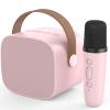 MEGUO Mini Karaoke Machine,Funny Toys Christmas Birthday Gifts for Kids Age 4-12 Girls,Boys,Adults, Karaoke Microphone Toys for 4,5,6,7,8,9,10,11,12+ Year Old Girls Boys (Pink 1 Mic) view 1