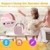 MEGUO Mini Karaoke Machine,Funny Toys Christmas Birthday Gifts for Kids Age 4-12 Girls,Boys,Adults, Karaoke Microphone Toys for 4,5,6,7,8,9,10,11,12+ Year Old Girls Boys (Pink 1 Mic) view 3