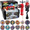 Bey Battling Blade Burst Toy Set, 12 Spinning Burst Gyros 2 Two-Ways Launchers with Grip, Combat Tops Battle Game with Portable Box Gift for Kids Children Boys 6-12 view 1