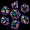 ARUOHHA Dragon Eye DND Dice, Purple Green Resin Sharp Edged Dice Set RPG Role Playing Game, Liquid Core Polyhedral D and D Dice Set D20 D12 D10 D8 D6 D4 view 2