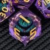 ARUOHHA Dragon Eye DND Dice, Purple Green Resin Sharp Edged Dice Set RPG Role Playing Game, Liquid Core Polyhedral D and D Dice Set D20 D12 D10 D8 D6 D4 view 3