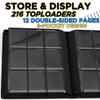 Premium 9 Pocket Card Binder for 216 Cards, Vintage Double Sided Trading Card Binder, Sleek Card Collection Album for Yu-Gi-Oh!, MTG, TCG, game cards & sports cards(Black Interior) view 2