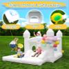 White Bounce House with Blower, 9x9x7FT Inflatable Castle with Slide & Ball Pit, Wedding Party Decoration & Kids Indoor Outdoor Jumping House view 4