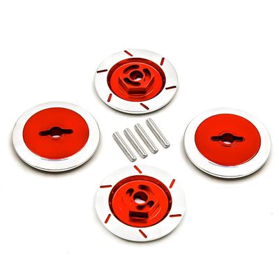 BrewJa Compatible with Tamiya tt-01 tt02 HPI HSP 94123 1/10 RC On Road Racing Car 4PCS 12mm Aluminum Alloy Brake Disc Wheel Rim Box Hex Adapter (Color : Red)