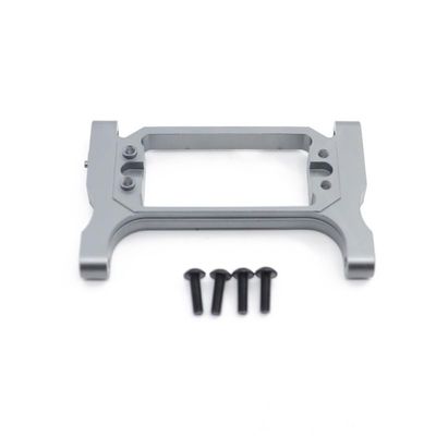 BrewJa Aluminum Alloy Front Servo Mount Chassis Steering Crossmember Compatible with 1/10 RC Crawler Car TRX4 Blazer Sport G500 TRX6(Silver)
