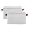 Emelivor White Storage Basket Bins Foldable Laundry Hamper Storage Bins Box Organizer for Home Boys Girls Office Closet Shelf Nursery Baskets,2 pcs view 1