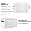 Emelivor White Storage Basket Bins Foldable Laundry Hamper Storage Bins Box Organizer for Home Boys Girls Office Closet Shelf Nursery Baskets,2 pcs view 2