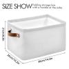 Emelivor White Storage Basket Bins Foldable Laundry Hamper Storage Bins Box Organizer for Home Boys Girls Office Closet Shelf Nursery Baskets,2 pcs view 3