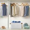 Emelivor White Storage Basket Bins Foldable Laundry Hamper Storage Bins Box Organizer for Home Boys Girls Office Closet Shelf Nursery Baskets,2 pcs view 4