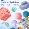 Baby Sensory Teething Toys Set, Montessori Baby Toys 6-12 Months, Incl Newborn Rattle Teether & Baby Blocks & Soft Stacking Rings, Ideal Babies Boy Girl Gifts, Infant Toys 0-3-6-9-12-18 Month view 2