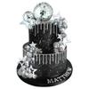 Disco Ball Cake Topper Mirror Balls Cake Decorations with Silver Stars Cake Topper for 70s 80s Disco Dance Saturday Night Fever Birthday Supplies (Style 1) view 1