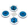 BrewJa Compatible with Tamiya tt-01 tt02 HPI HSP 94123 1/10 RC On Road Racing Car 4PCS 12mm Aluminum Alloy Brake Disc Wheel Rim Box Hex Adapter (Color : Blue) view 1
