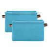 Emelivor Blue Light Storage Basket Bins Foldable Toy Baskets Organization with Handles Laundry Hamper for Living Room Clothes Nursery Closet Shelf Playroom,2 pcs view 1
