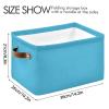 Emelivor Blue Light Storage Basket Bins Foldable Toy Baskets Organization with Handles Laundry Hamper for Living Room Clothes Nursery Closet Shelf Playroom,2 pcs view 3