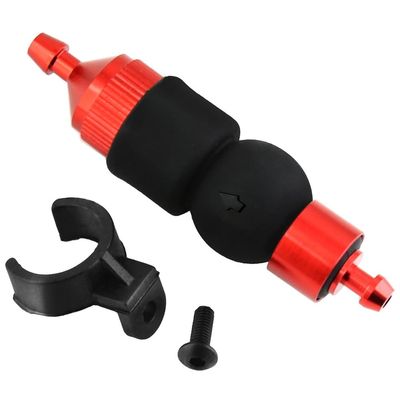 BrewJa Fuel Filter Nitro Engine Manual Oil Pump Fuel Tank Spare Parts Compatible with 1/8 1/10 RC Model Car HSP Kyosho Redcat Himoto HPI (Color : Red)