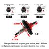 54T Metal Slipper Clutch Spur Gear&Center Drive Shaft Upgrades Part for 1/10 Slash 4X4 VXL,ARRCat Full Metal 54T (32-Pitch) Spur Gear Differential Gear w/ 19T 17T 15T Pinions,Red view 3