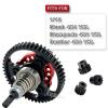52T Metal Slipper Clutch Spur Gear&Center Drive Shaft Upgrades Part for 1/10 Slash 4X4 VXL,ARRCat Full Metal 52T (32-Pitch) Spur Gear Differential Gear w/ 19T 17T 15T Pinions,Red view 2