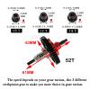 52T Metal Slipper Clutch Spur Gear&Center Drive Shaft Upgrades Part for 1/10 Slash 4X4 VXL,ARRCat Full Metal 52T (32-Pitch) Spur Gear Differential Gear w/ 19T 17T 15T Pinions,Red view 3