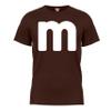 Unisex Youth Letter M Halloween Costumes T-Shirt for Boys/Girl | Funny Cool Graphic Tee Shirts Idea (XX-Large,Brown) view 1