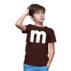 Unisex Youth Letter M Halloween Costumes T-Shirt for Boys/Girl | Funny Cool Graphic Tee Shirts Idea (XX-Large,Brown) view 2