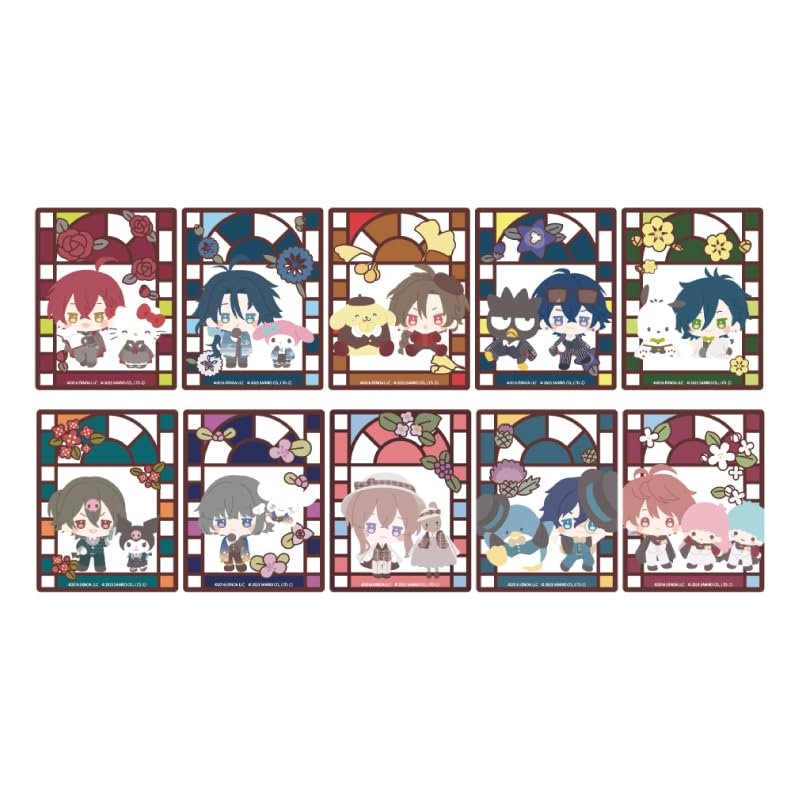 Bungo to Alchemist x Sanrio Characters 01 Mini Character Illustration Acrylic Card Box of 10