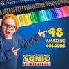 Sonic The Hedgehog 48 Colouring Pens for Kids Colouring for Kids Art Supplies Felt Tip Pens Washable Markers Boys Gifts view 3