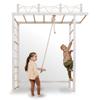 Woodandhearts Giant Bridge Swedish Ladder Indoor Playground, Montessori Climbing Set, Indoor Jungle Gym for Toddlers (Single Rope Swing with Round Seat) view 1