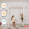 Woodandhearts Giant Bridge Swedish Ladder Indoor Playground, Montessori Climbing Set, Indoor Jungle Gym for Toddlers (Single Rope Swing with Round Seat) view 2