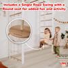Woodandhearts Giant Bridge Swedish Ladder Indoor Playground, Montessori Climbing Set, Indoor Jungle Gym for Toddlers (Single Rope Swing with Round Seat) view 4