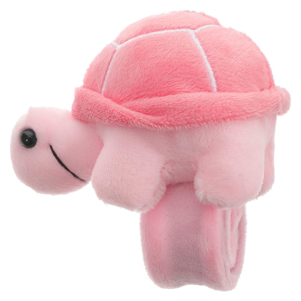 Abaodam Turtle Slap Bracelet Plush Stuffed Animal Wrist Hugger Snap Band for Kids Birthday Party Dress-up Accessory