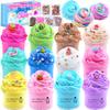KUALUDJIT12Pack Butter Slime Kit with Cake Charms Super Soft & Non-Sticky,Stress Relief Toy for Girls and Boys,Party Favors and Birthday GiftEaster Basket Stuffers view 1