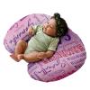 Custom Name Nursing Pillow Cover, Multi-Fonts Name Design Standard Size for Nursing, Ultra Soft Breastfeeding Pillowcase for Baby Toddler Kids Neutral Gift Purple(23"x19) view 1