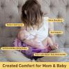 Custom Name Nursing Pillow Cover, Multi-Fonts Name Design Standard Size for Nursing, Ultra Soft Breastfeeding Pillowcase for Baby Toddler Kids Neutral Gift Purple(23"x19) view 2