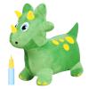 INPANY Bouncy Horse, Dinosaur Hopper Toys, Toddler Plush Bouncing Animal, Dinosaur Birthday Party Decorations, Inflatable Ride on Rubber Triceratops Bouncer, Outdoor for 2 3 4 Yr Boy Girl view 1