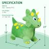 INPANY Bouncy Horse, Dinosaur Hopper Toys, Toddler Plush Bouncing Animal, Dinosaur Birthday Party Decorations, Inflatable Ride on Rubber Triceratops Bouncer, Outdoor for 2 3 4 Yr Boy Girl view 2