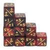 WOOXGEHM 10PCS 6 Sided Dice, Math Puzzle Two Color Acrylic Teaching Dice, Game Props, Game Dice Set for Classroom Teaching/Board Games/Dice Games(Red) view 1