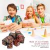 WOOXGEHM 10PCS 6 Sided Dice, Math Puzzle Two Color Acrylic Teaching Dice, Game Props, Game Dice Set for Classroom Teaching/Board Games/Dice Games(Red) view 3