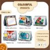 TINITIGIES Tummy Time Mirror for Babies - High Contrast Baby Mirror Book with Silicone Teether & Crinkle Pages - Tummy Time Toys for Babies 0 3 6 9 Months view 3