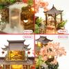 Yuzhen DIY Miniature Dollhouse with Furniture and LED Lights, Large Ancient Style Wooden Dollhouse Includes Dustcover and Music Movement view 3