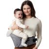 Momcozy Hip Seat Baby Carrier - Adjustable Waistband with Original 3D Belly Protector & EVA Massage Board, Ergonomic Carrier with Various Pockets for Newborns & Toddlers up to 45lbs (Grey, Large) view 1