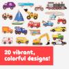 Spark & Wow Wooden Magnets | Transport | Magnets for Kids Ages 2+ | Open-Ended Play | Adhere to Fridges, Whiteboards and More view 3