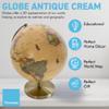 ANTIQUE CREAM GLOBE | Globes of the world | World globe for adults | Earth globe | Desk ornament | Explorers gift | World globe | 25cm (D) x 25cm (W) x 30 cm (H) view 2