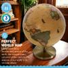 ANTIQUE CREAM GLOBE | Globes of the world | World globe for adults | Earth globe | Desk ornament | Explorers gift | World globe | 25cm (D) x 25cm (W) x 30 cm (H) view 3