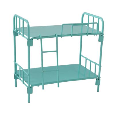 1:12 Doll House Bunk Bed with Ladder Miniature Craft Ornaments Multipurpose Realistic Decorative 6x3x6inch for Scene Scenery